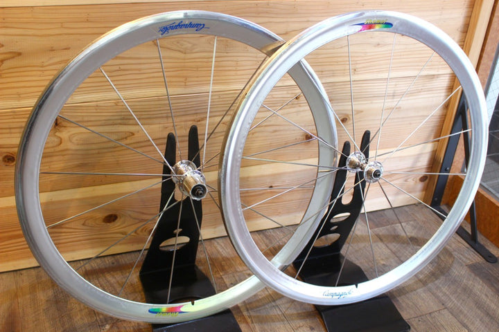 カンパニョーロ Campagnolo シャマル SHAMAL 1st アルミ チューブラー ホイールセット カンパ8S 銀シャマル 【名古屋店】