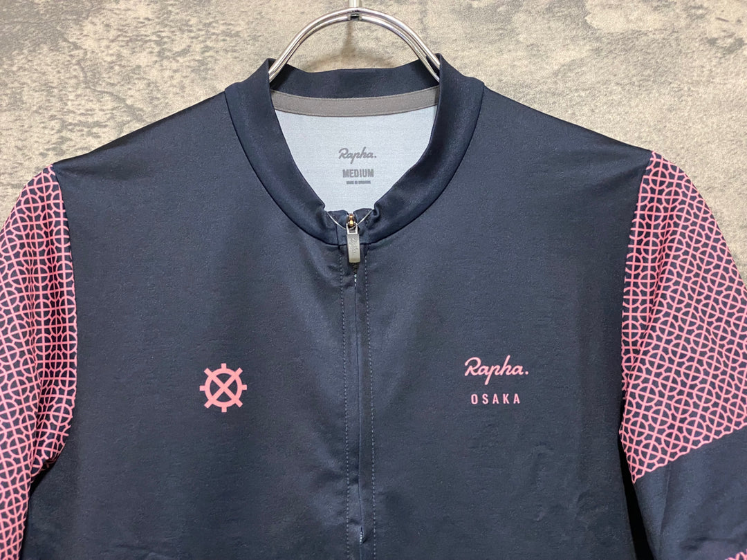 JM527 ラファ Rapha CLUBHOUSE MERCH MIDWEIGHT RACE JERSEY 半袖 サイクルジャージ 濃紺 M