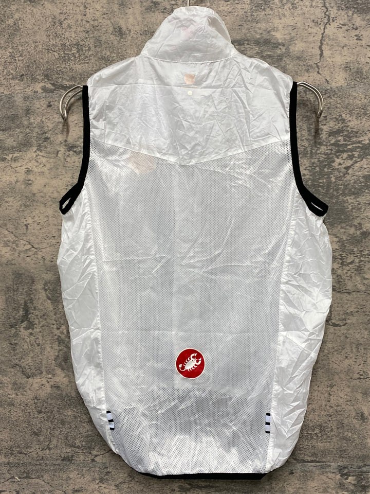 KM218 カステリ CASTELLI サイクルベスト ジレ 白 S