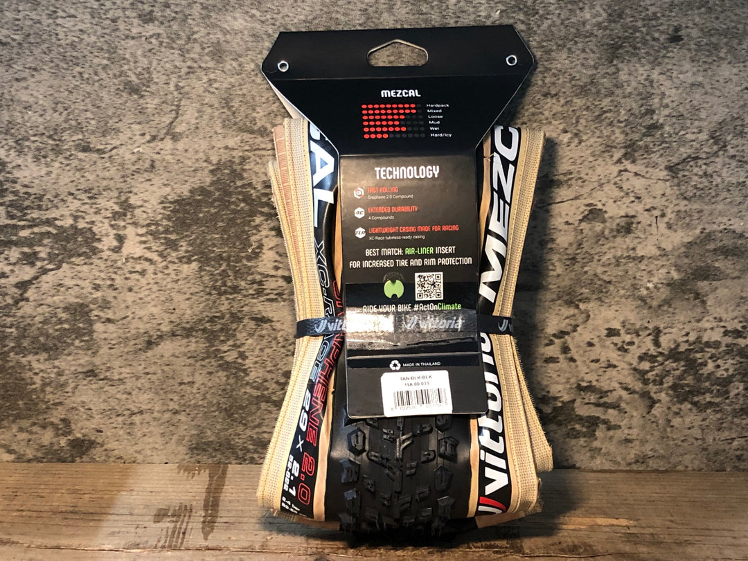 JO615 ヴィットリア vittoria MEZCAL XC-RACE GRAPHENE 2.0 タイヤ 黒茶 29x2.1 未使用