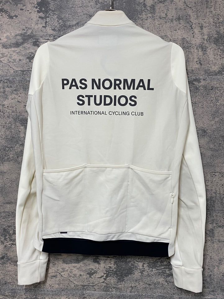 JZ697 パスノーマルスタジオ PAS NORMAL STUDIOS 長袖 サイクルジャージ 白 M 裏起毛
