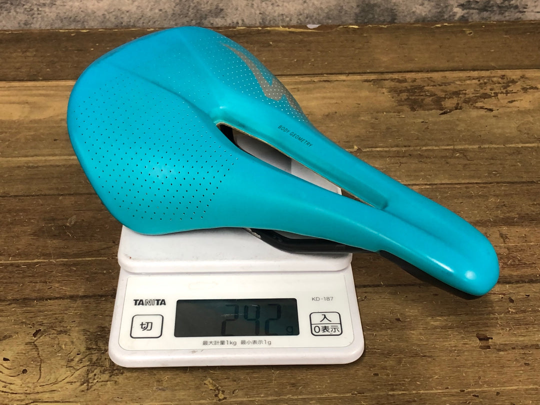 JQ411 スペシャライズド SPECIALIZED POWER ARC サドル 青 143mm HOLLOW Tiレール