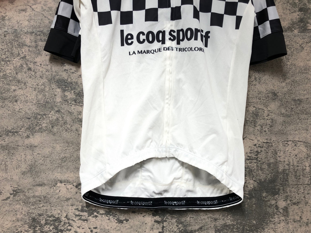 JX335 ルコックスポルティフ le coq sportif 半袖 サイクルジャージ 白 O