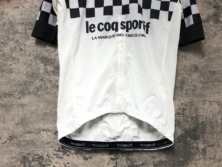 JX335 ルコックスポルティフ le coq sportif 半袖 サイクルジャージ 白 O