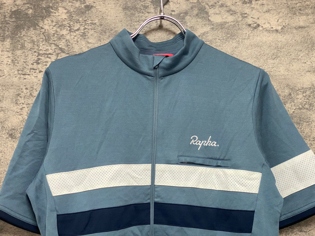 JV412 ラファ Rapha BREVET JERSEY Ⅱ 半袖 サイクルジャージ ターコイズ M