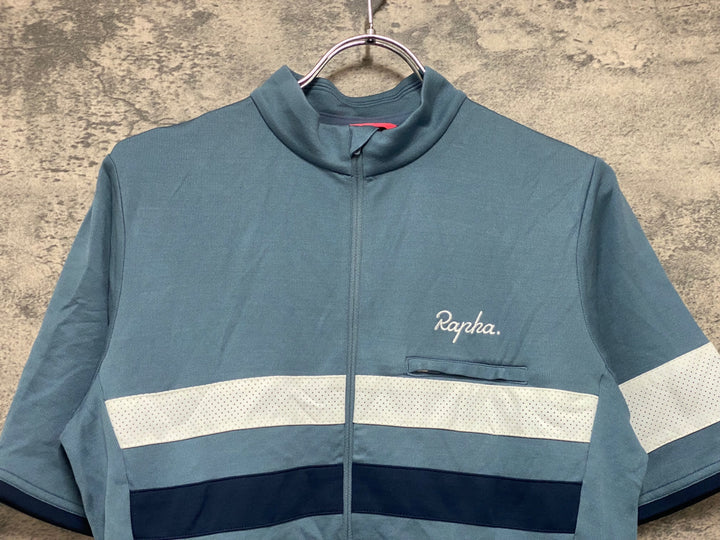 JV412 ラファ Rapha BREVET JERSEY Ⅱ 半袖 サイクルジャージ ターコイズ M