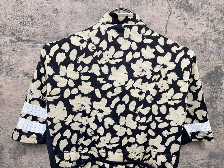 JZ692 カフェドシクリステ Cafe du Cycliste FLORIANE Man 半袖 サイクルジャージ 黒 白 XS