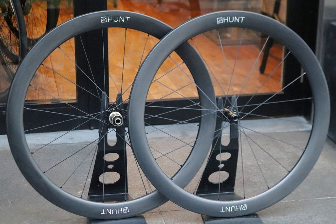 ハント HUNT 50 CARBON AERO DISC チューブレス ホイールセット シマノ 12/11S 【東京南麻布店】
