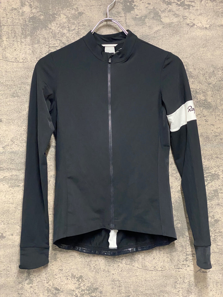 JU412 ラファ Rapha SOUPLESSE THERMAL JERSEY 長袖 サイクルジャージ 黒 S 裏起毛