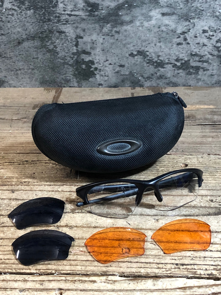 KB203 オークリー OAKLEY HALF JACKET サングラス アイウェア 黒 レンズ付属 ※レンズ小傷 イヤーソックス加工