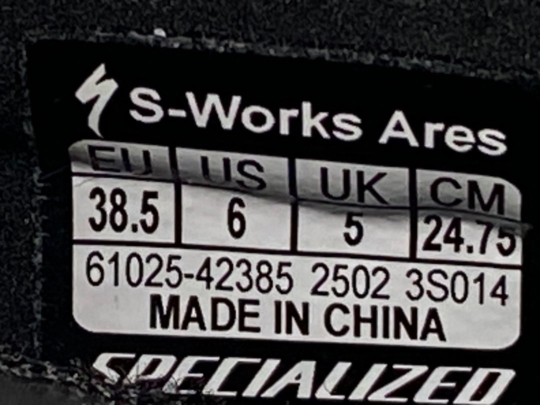 JM408 スペシャライズド SPECIALIZED エスワークス S-WORKS ARES 2 RD ビンディングシューズ TEAM 白 EU38.5 SPD-SL