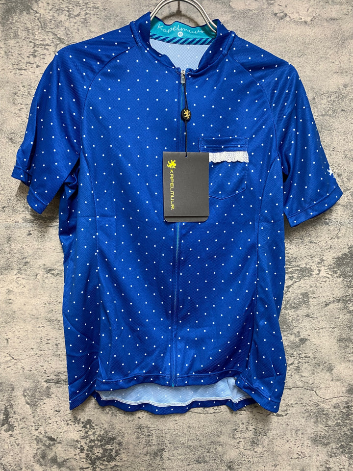 JO876 カペルミュール KAPELMUUR 半袖 サイクルジャージ ネイビー ドット 42 レディース