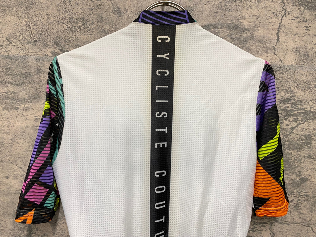 KB866 Chaise Cycliste Couture 半袖 サイクルジャージ S 白