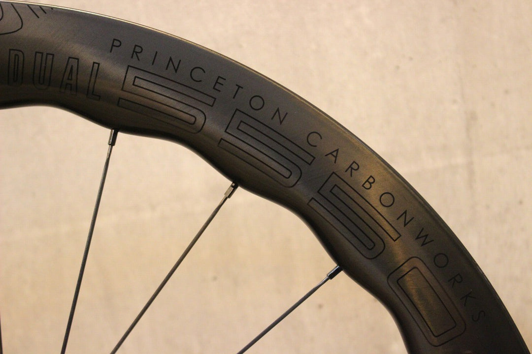 【鬼ベアリング換装！】プリンストンカーボンワークス PRINCETON CARBON WORKS DUAL5550 カーボン チューブレス ホイールセット シマノ 11/12S 22C【名古屋店】