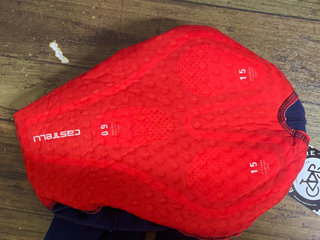 KP120 カステリ CASTELLI レーサータイツ 紺 S 裏起毛
