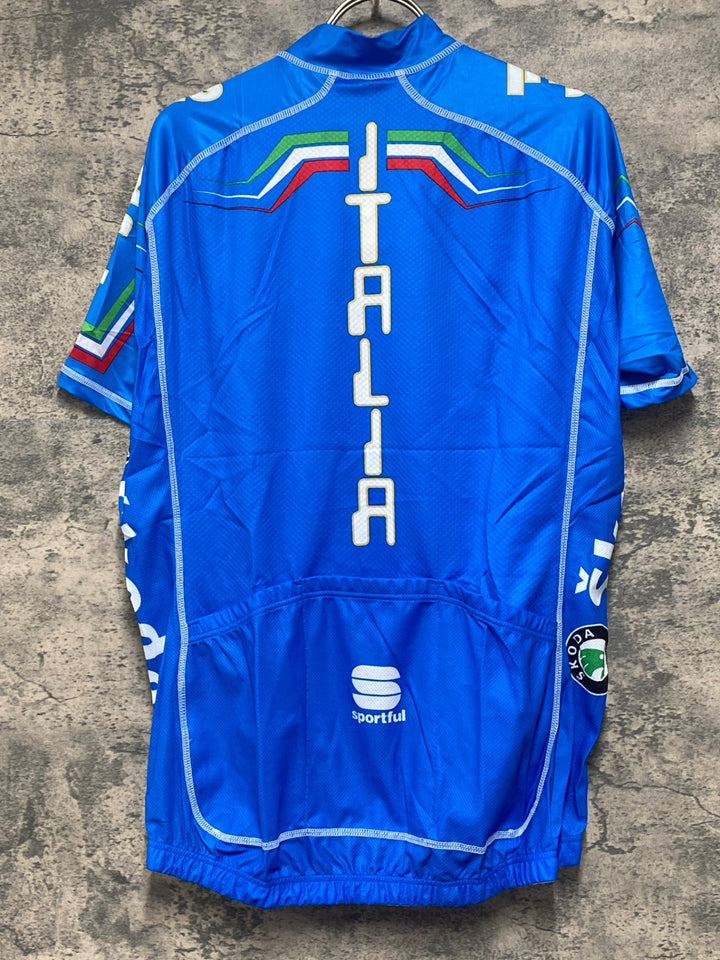 JV540 スポーツフル sportful 半袖 サイクルジャージ 青 L ITALIA Skoda