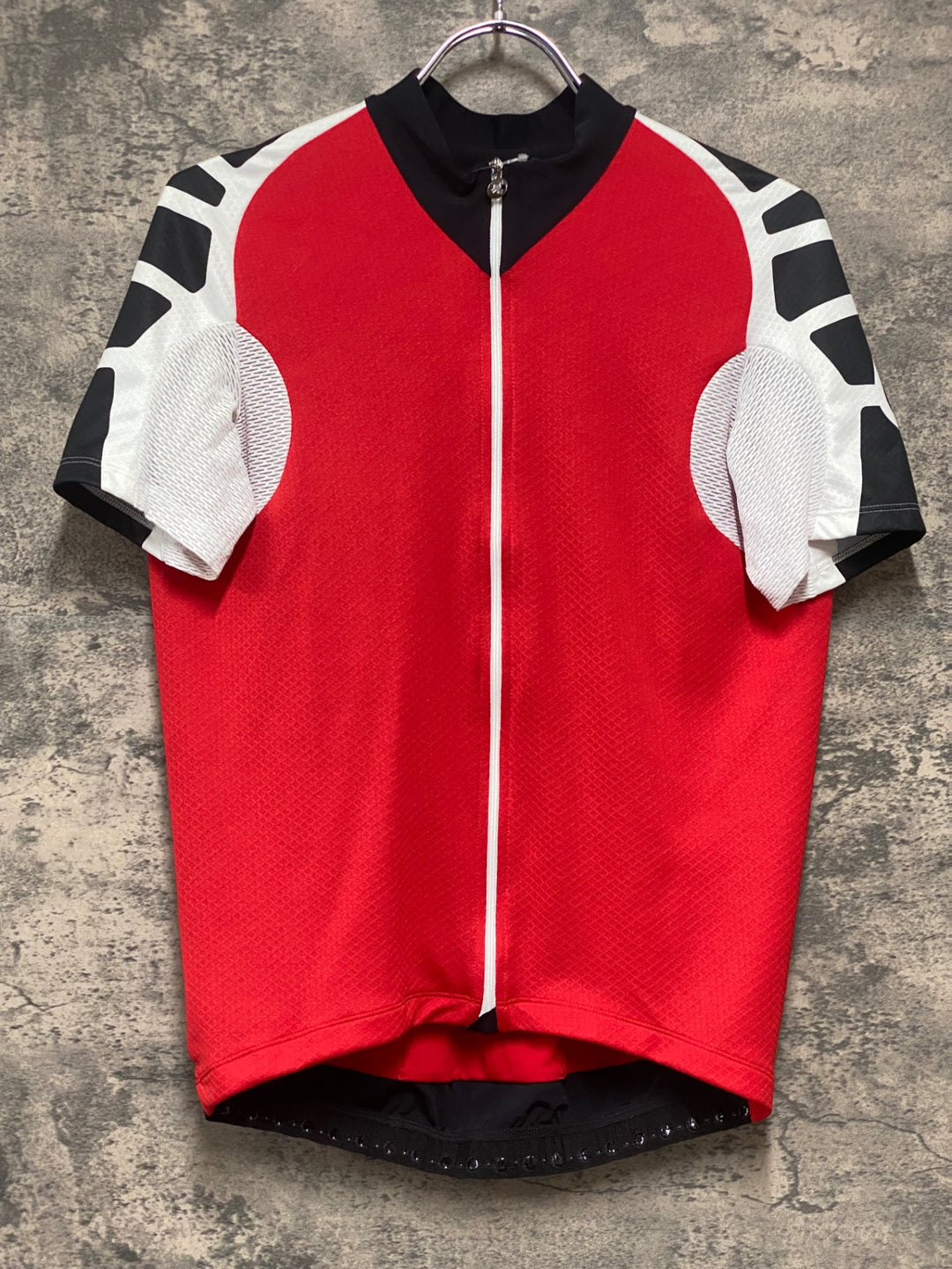 KI746 アソス assos S5 UNO 半袖 サイクルジャージ 赤 黒 M