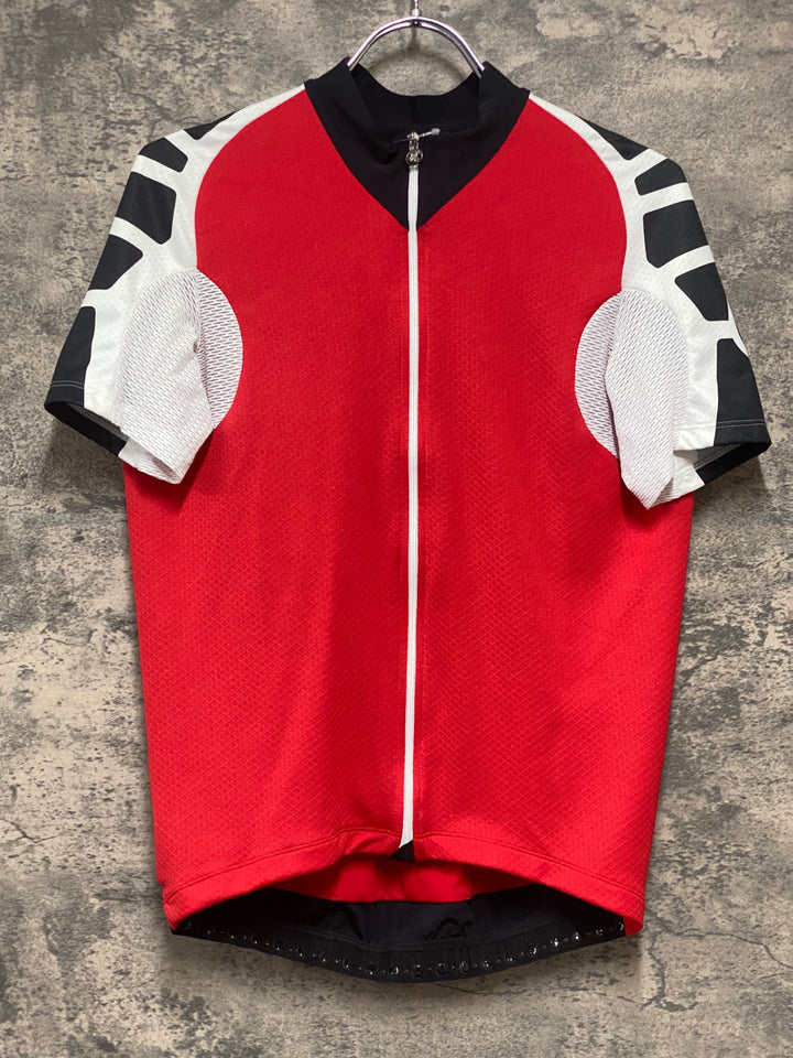 KI746 アソス assos S5 UNO 半袖 サイクルジャージ 赤 黒 M