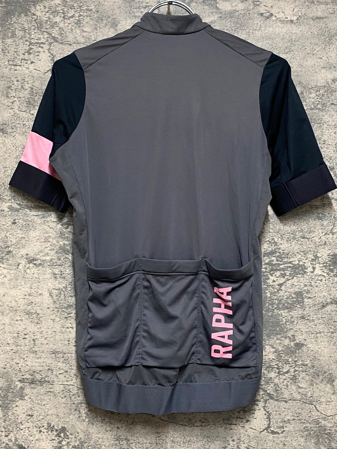 JO724 ラファ Rapha PRO TEAM TRAINING JERSEY 半袖サイクルジャージ グレー S ※ほつれ大
