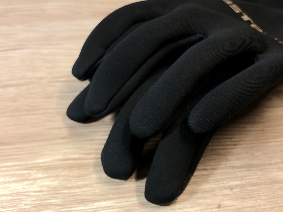 JS401 カステリ CASTELLI ROSSOCORSA perfetto 長指 グローブ 黒 S 裏起毛 WINDSTOPPER ※タグカット