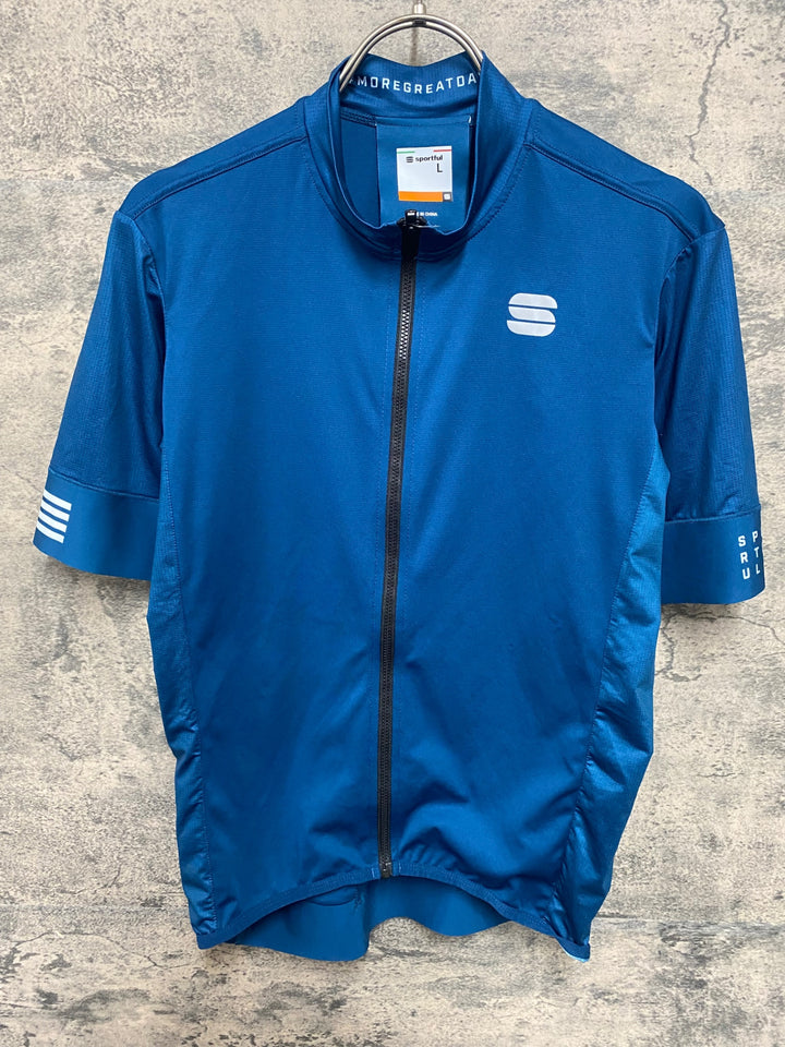 KG697 スポーツフル Sportful 半袖 サイクルジャージ 青 L ※ほつれあり