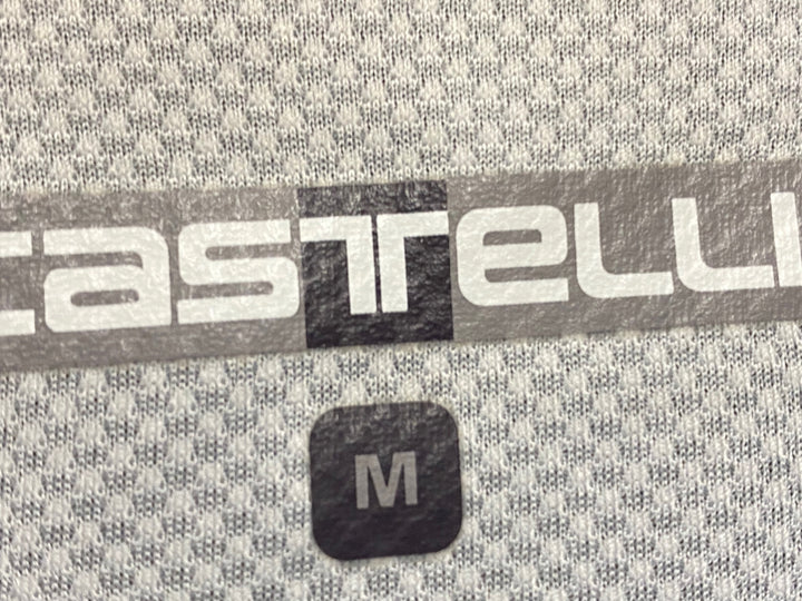 KB693 カステリ CASTELLI ROSSO CORSA 半袖 サイクルジャージ グレー白 M