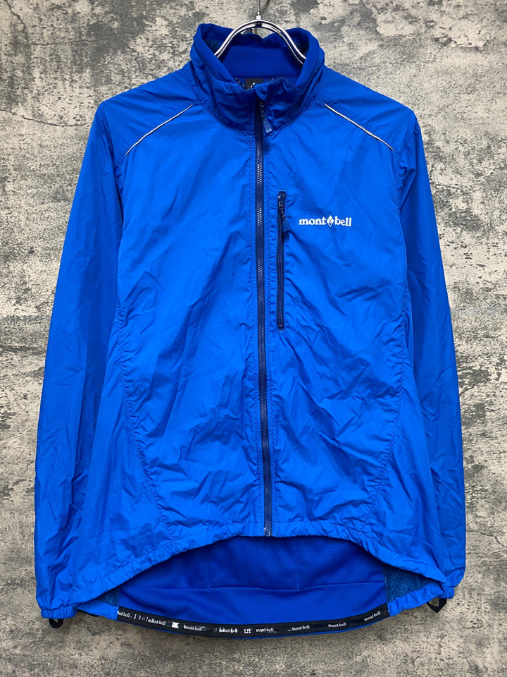 KD807 モンベル mont-bell ライトシェルサイクルジャケット 裏起毛 青