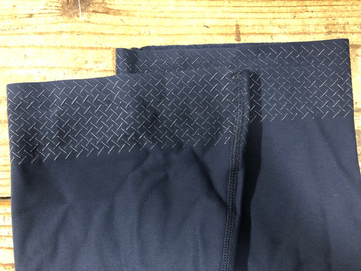 KM748 パスノーマルスタジオ PAS NORMAL STUDIOS LOGO KNEE WARMERS ニーウォーマー 紺 M 裏起毛