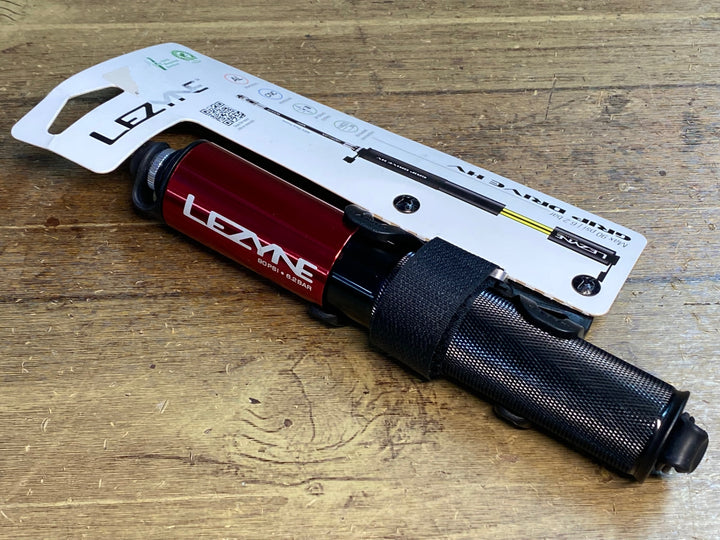JO841 レザイン LEZYNE GRIP DRIVE HV 携帯空気入れ 赤 黒