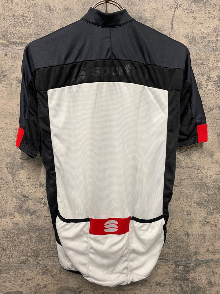KH002 スポーツフル sportful 半袖 サイクルジャージ 黒白 M
