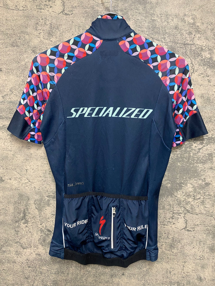 JV434 スペシャライズド SPECIALIZED 半袖 サイクルジャージ ネイビー XS