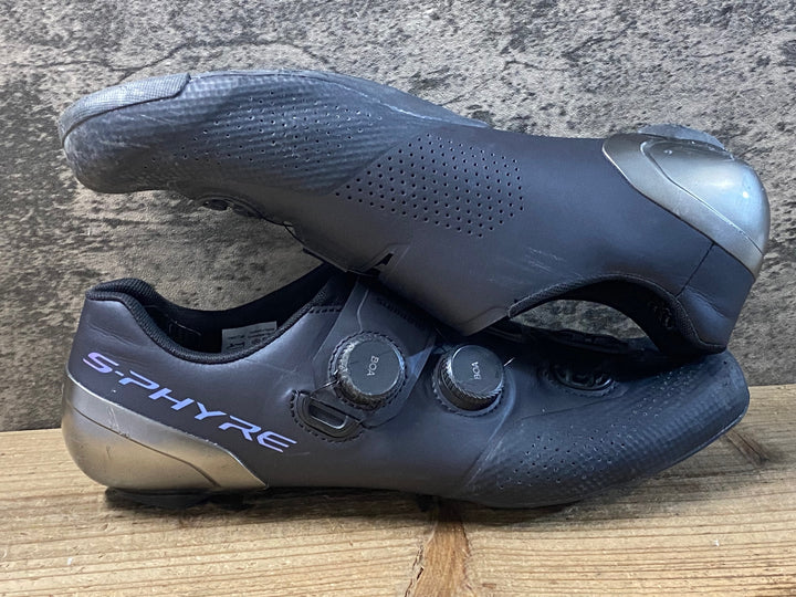 KF322 シマノ SHIMANO RC9 SHRC902 ビンディングシューズ 3穴 BOA Li2 黒 EU46 ※ガリ傷