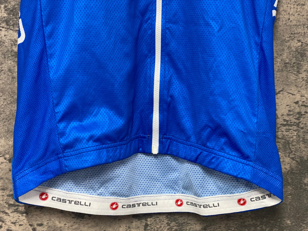 KJ759 カステリ CASTELLI 半袖 サイクルジャージ 青 L