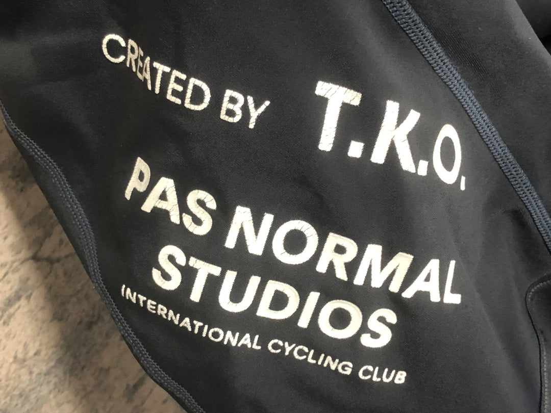 JD866 パスノーマルスタジオ PAS NORMAL STUDIOS T.K.O. ビブショーツ グレー S 裏起毛 ※スレ