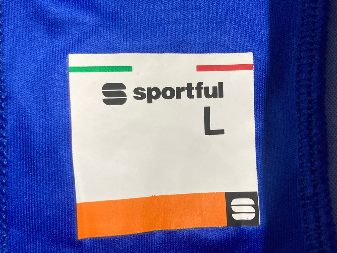 KJ861 スポーツフル sportful 半袖 サイクルジャージ 青白 L SAXO BANK TINKOFF