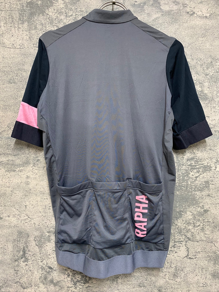 JM811 ラファ Rapha PRO TEAM TRAINING JERSEY 半袖 サイクルジャージ 黒 グレー L