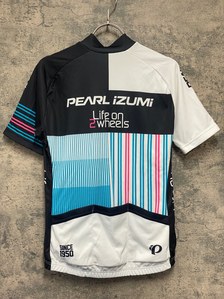 KL673 パールイズミ PEARL iZUMi 半袖 サイクルジャージ 白黒 L レディース