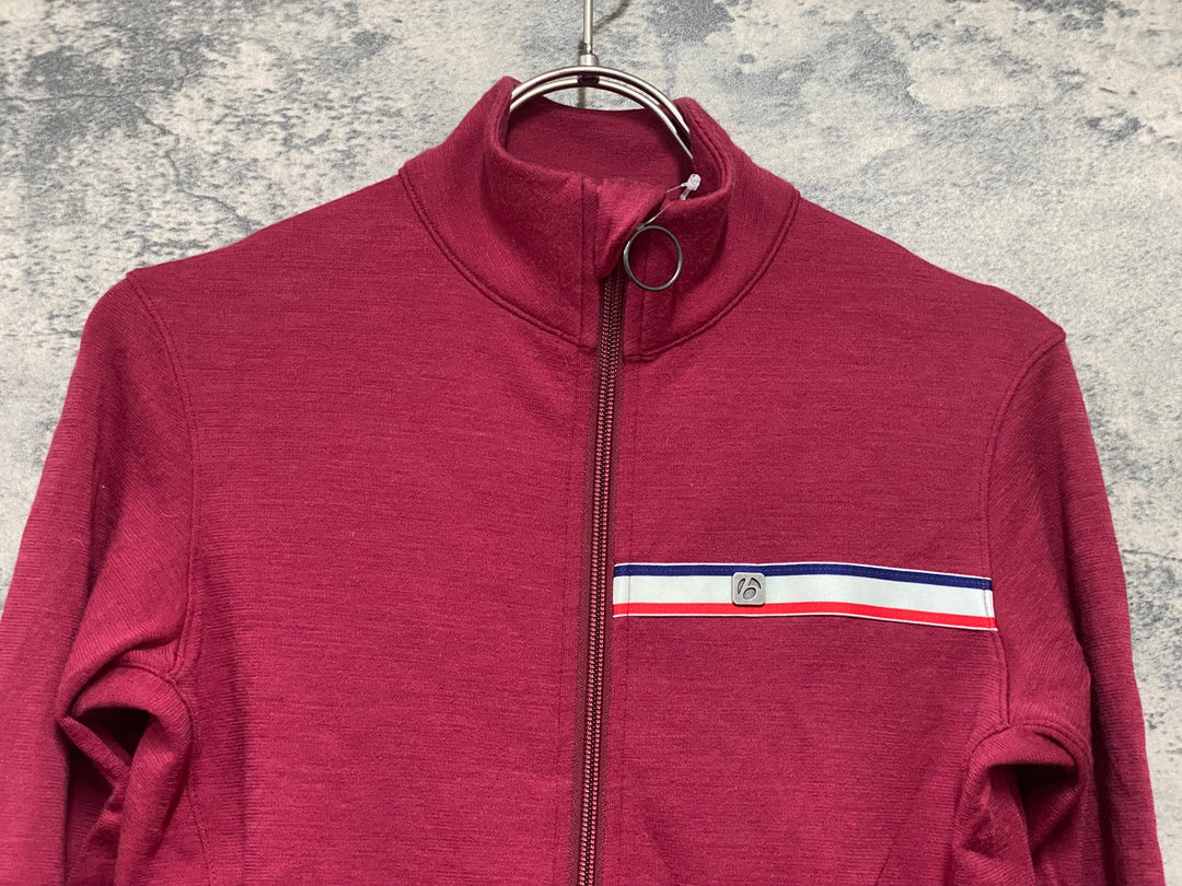 JX661 ボントレガー BONTRAGER CLASSIQUE THERMAL JERSEY 長袖 サイクルジャージ 赤 レディース XS 裏起毛