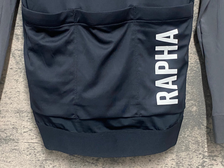 JW752 ラファ Rapha PRO TEAM LONG SLEEVE TRAINING JERSEY 長袖 サイクルジャージ 紺 グレー XS