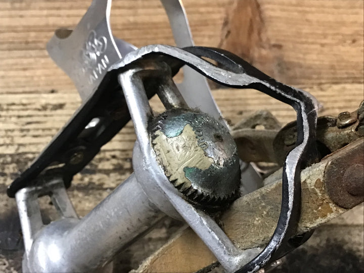 JJ194 カンパニョーロ Campagnolo SuperLeggeri ヴィンテージ ペダル スチールシャフト 樹脂キャップ