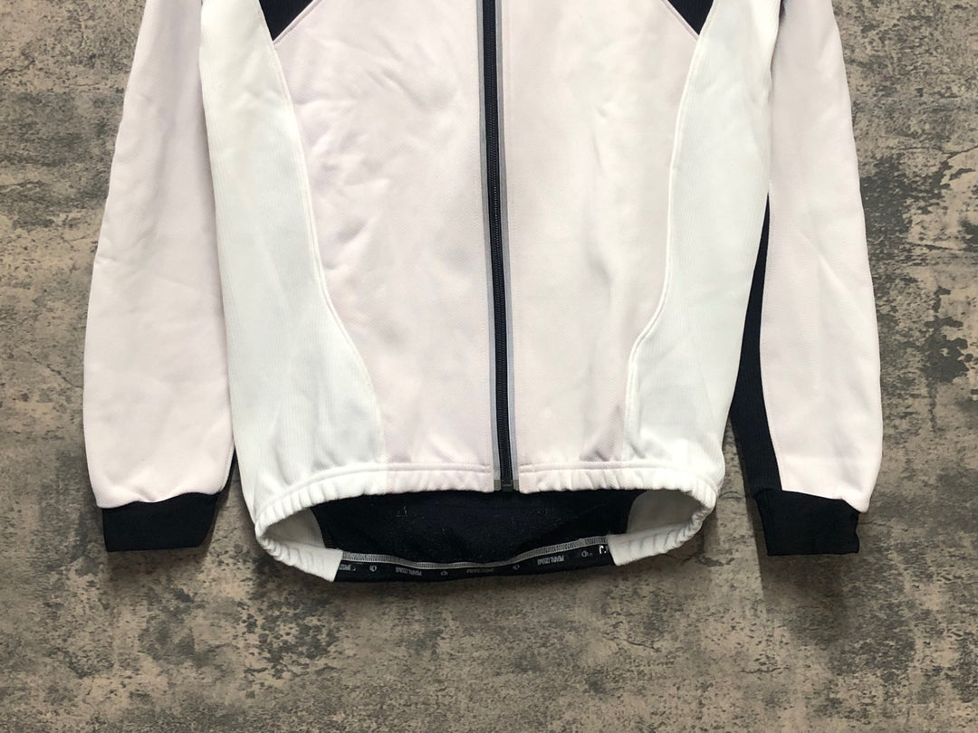 KN005 パールイズミ PEARL iZUMi 長袖 サイクルジャージ 白 M 裏起毛 WINDBREAK