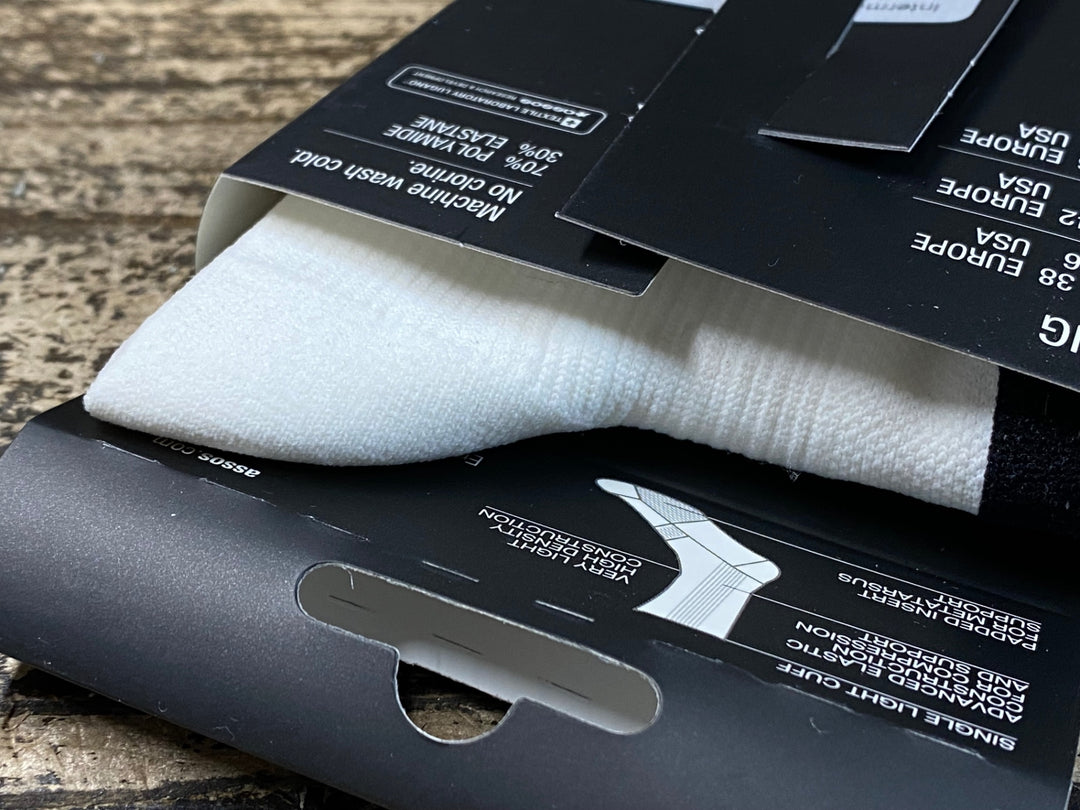 JQ159 アソス assos INTERMEDIATE Socks S7 サイクルソックス 白 2