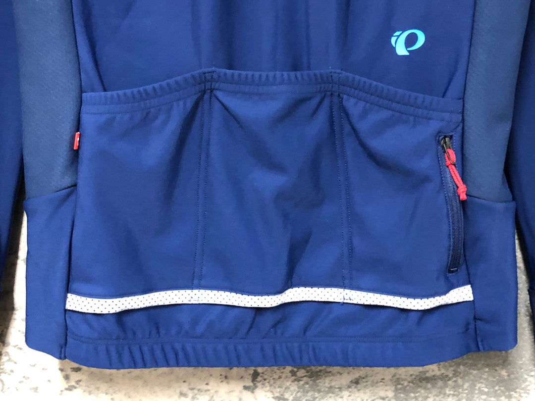 KB679 パールイズミ PEARL iZUMi 長袖 サイクルジャケット 紺 L 裏起毛