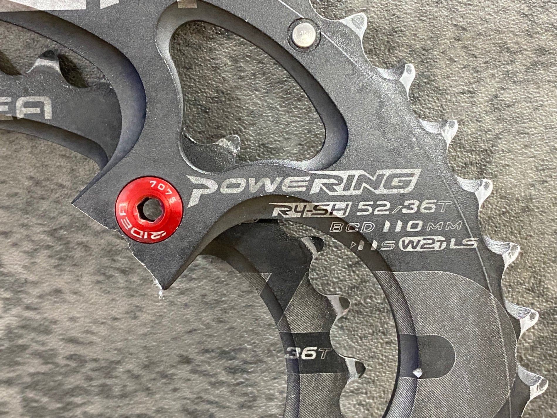 JY414 ライデア RIDEA POWERRING チェーンリング 52/36T BCD110 4H
