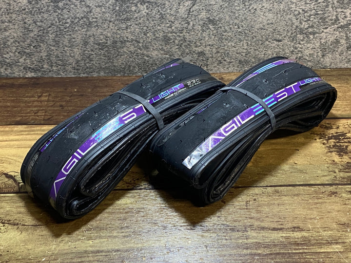 JT736 パナレーサー PANARACER アジリスト AGILEST LIGHT タイヤ クリンチャー 700×23C 黒 2本セット 未使用