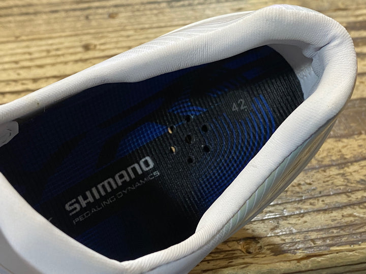 JW659 シマノ SHIMANO S-PHYRE SHRC903M W01S ビンディングシューズ EU42 白