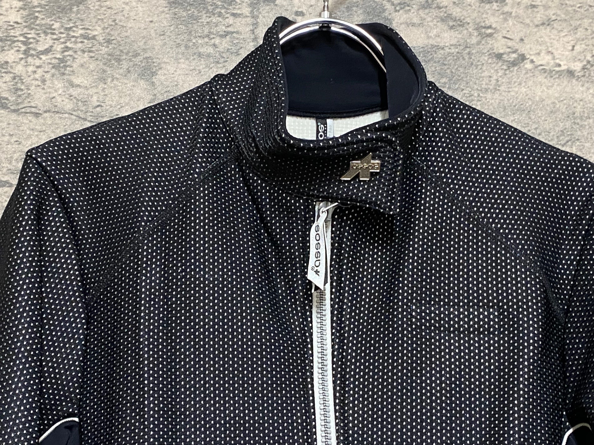 JQ217 アソス assos AIR BLOCK 851 長袖サイクルジャケット 黒 M 裏