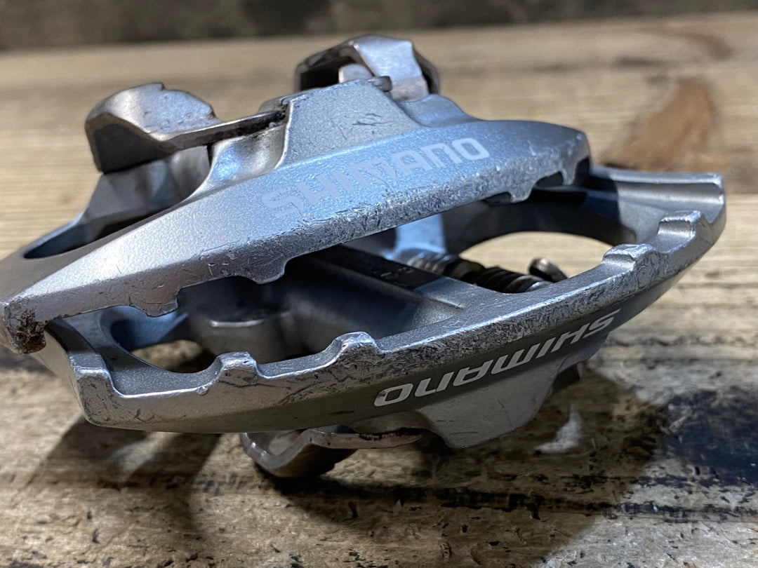 JZ349 シマノ SHIMANO PD-A530 ビンディングペダル 片面フラット SPD シルバー
