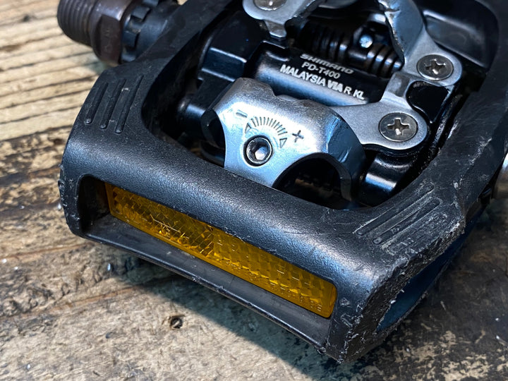 JI788 シマノ SHIMANO PD-T400 ビンディングペダル SPD ※ボルト欠品のためジャンク