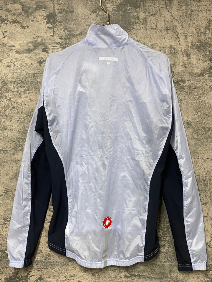 JZ123 カステリ CASTELLI 長袖 ウインドブレイカー 白 黒 M
